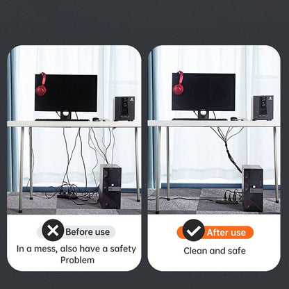 Organizátor kabelů McDodo VS-0961 Belt, Velcro, 3m, Černý