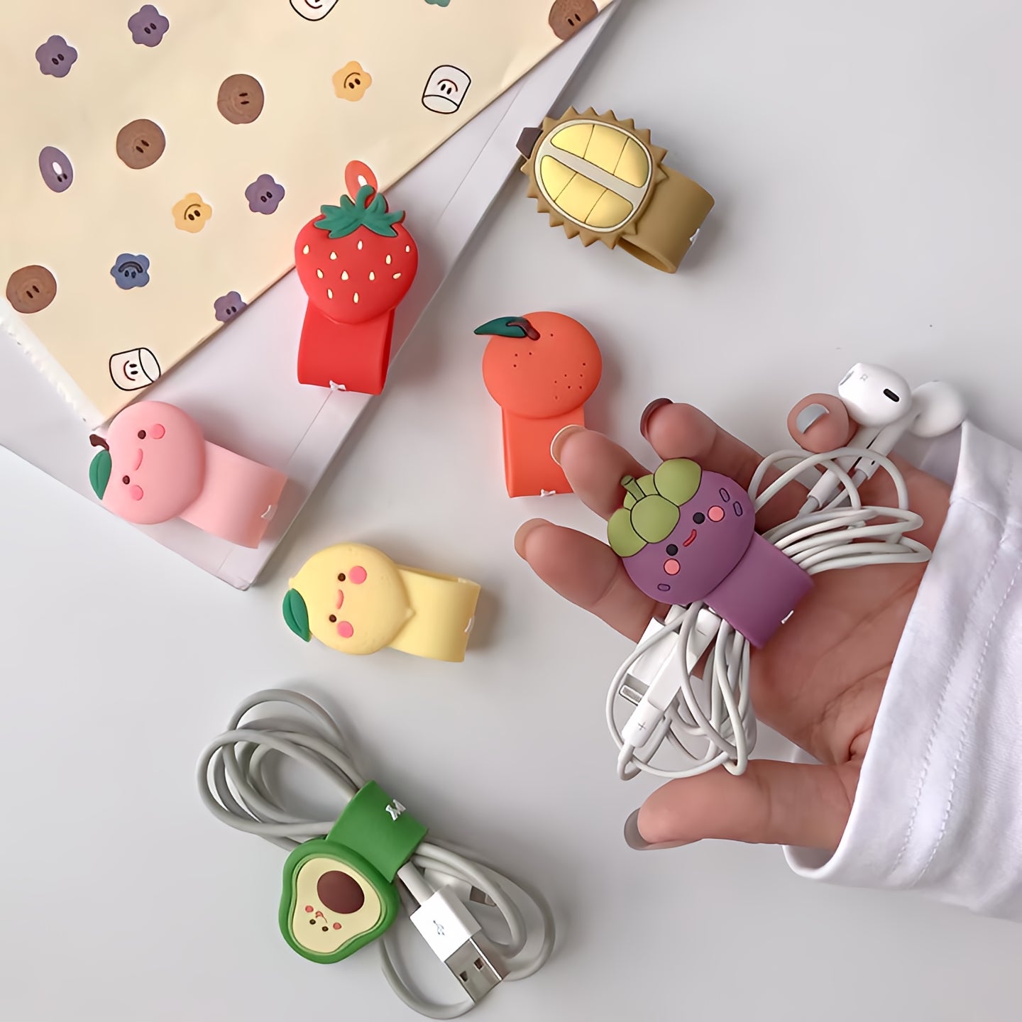 Organizér kabelů OEM Pixie Blueberry, vícebarevný