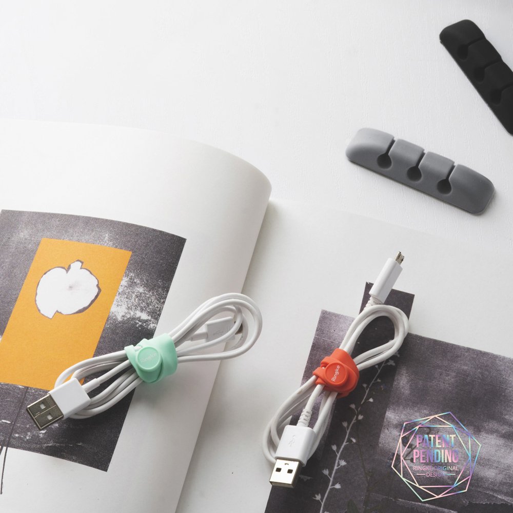 Organizátor kabelů Ringke, sada 4 kusy, černá