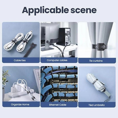 Organizátor kabelů UGREEN LP401, Velcro, Sada 3 kusů, Černá