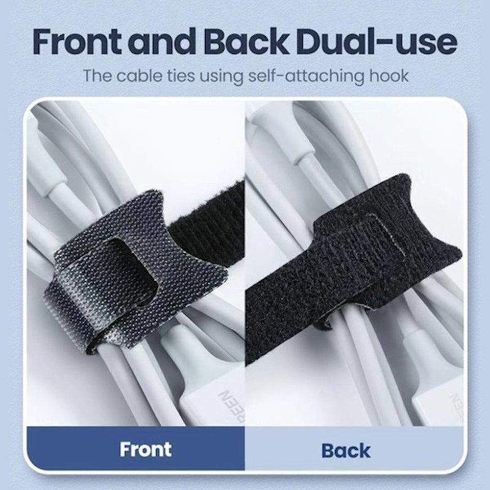 Organizátor kabelů UGREEN LP401, Velcro, Sada 3 kusů, Černá