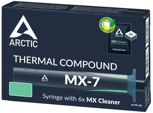 Tepelně vodivá pasta ARCTIC MX-7 + ubrousky MX Cleaner, typ stříkačka, 4g ACTCP00092A