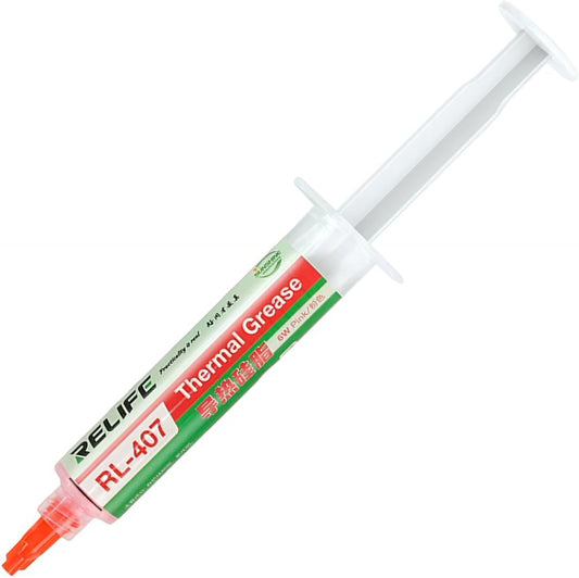 Tepelně vodivá pasta Relife RL-407, typ stříkačka, 20g, růžová
