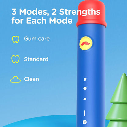 Elektrický zubní kartáček Bitvae BVK7S Kids, Modro-červený