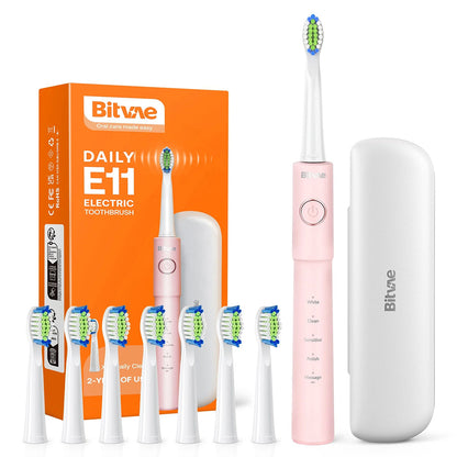 Elektrický zubní kartáček Bitvae E11, růžový