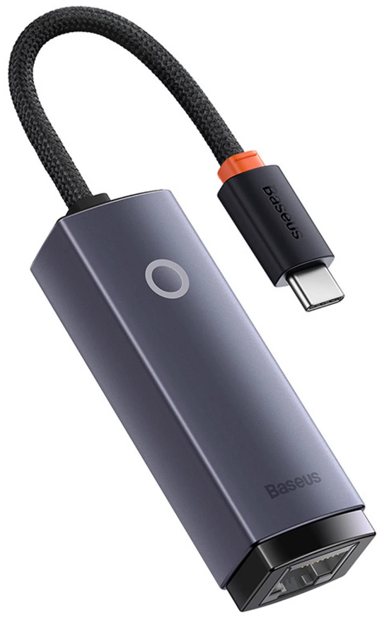 Síťová karta Baseus Lite, RJ45, USB-C, šedá WKQX000313