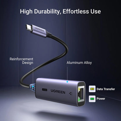 Placa Retea UGREEN CM648, RJ45, USB, Gri