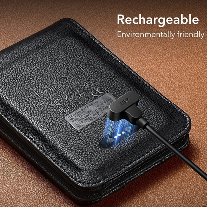Peněženka ESR Classic Geo Carbon s funkcí Find My a ochranou RFID, černá, znovu zapečetěná