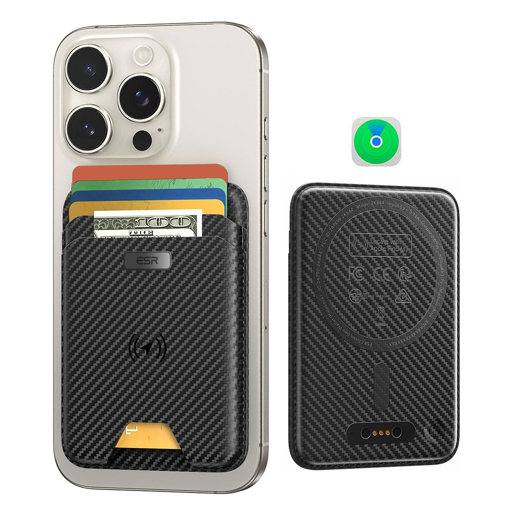 Peněženka Magsafe, ESR, Classic Geo Carbon, Černá