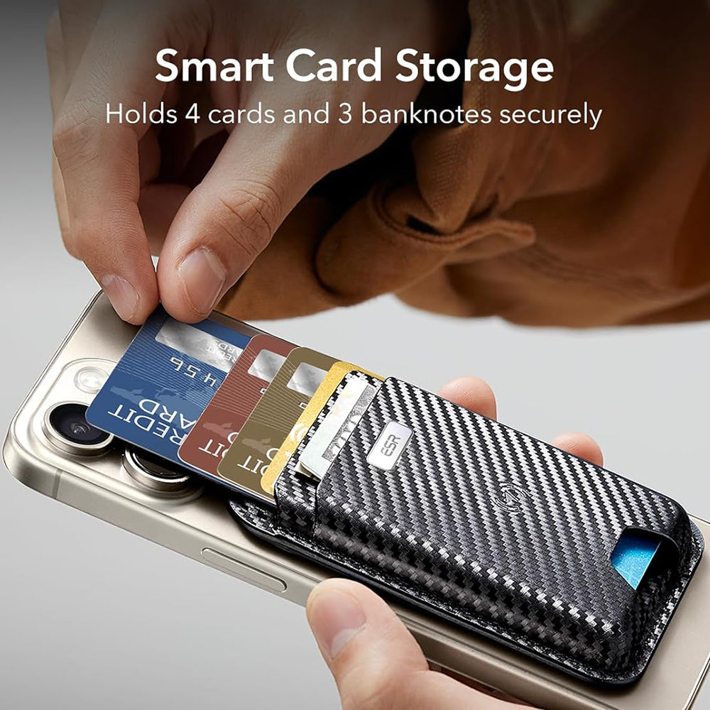 Peněženka Magsafe, ESR, Classic Geo Carbon, Černá