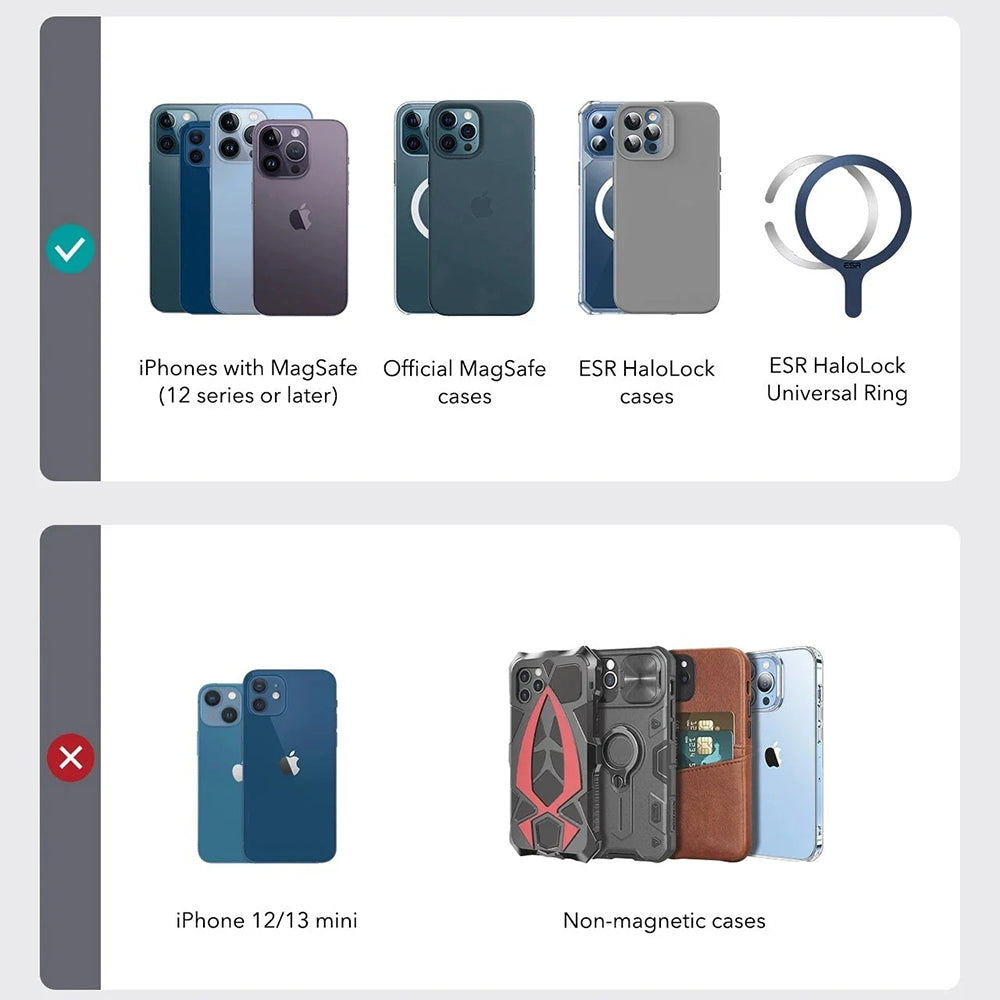 Peněženka MagSafe, ESR, Findy my Wallet, Hnědá