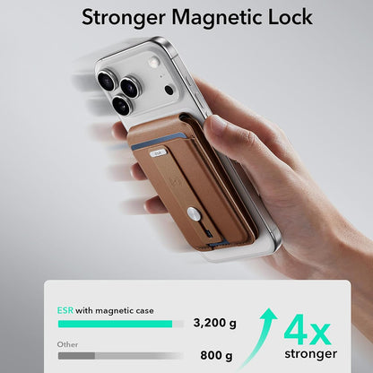 Peněženka MagSafe, ESR, Findy my Wallet 5C, Hnědá