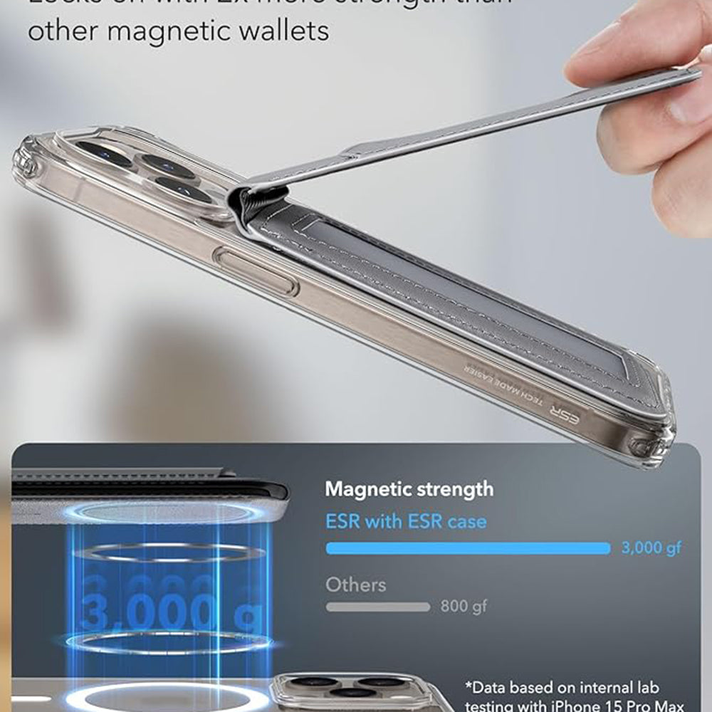 Peněženka Magsafe, ESR, Šedá