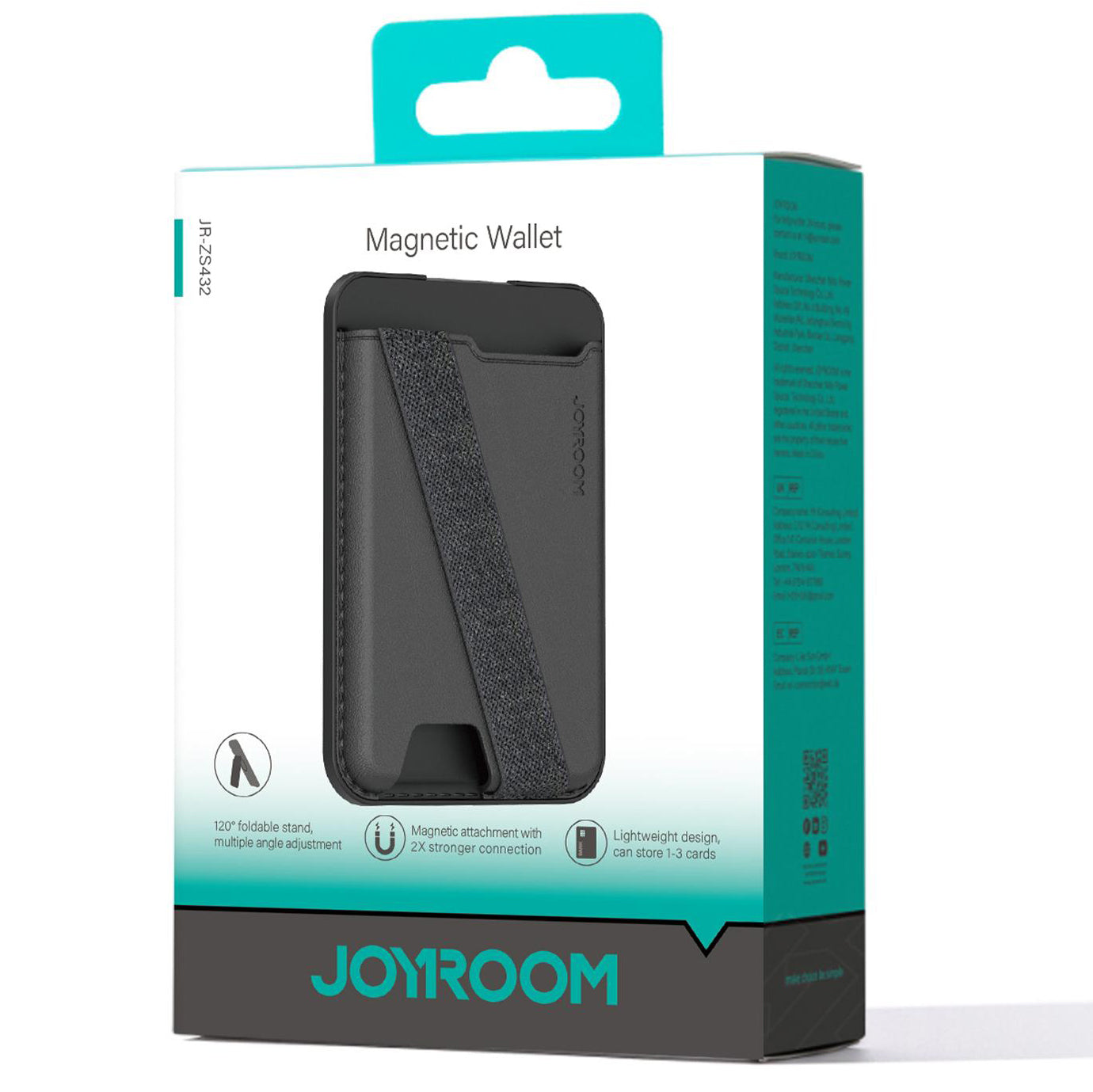 Peněženka MagSafe, Joyroom, JR-ZS432, Černá