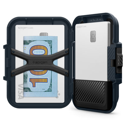 Peněženka Magsafe, Spigen, Lock Fit, Černá