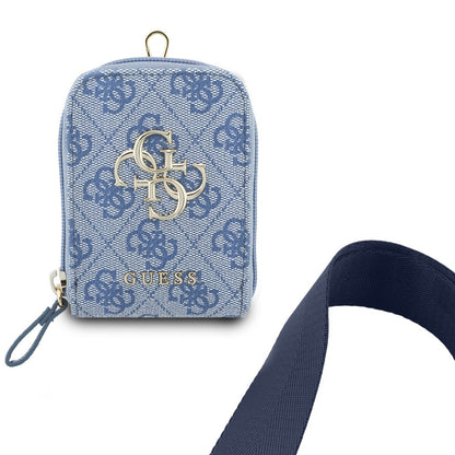 Peněženka a šňůrka na telefon Guess 4G Metal Logo, Modrá