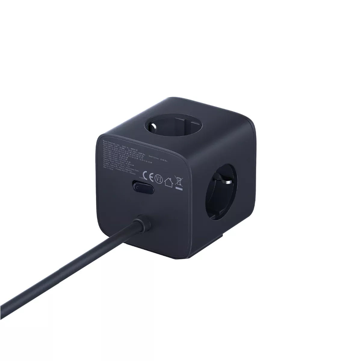 Prodlužovací kabel Baseus EnerFill FA11, 67W, 3.35A, 1 x USB-A - 2 x USB-C - 3 x Schuko, Černý E00082100123-00