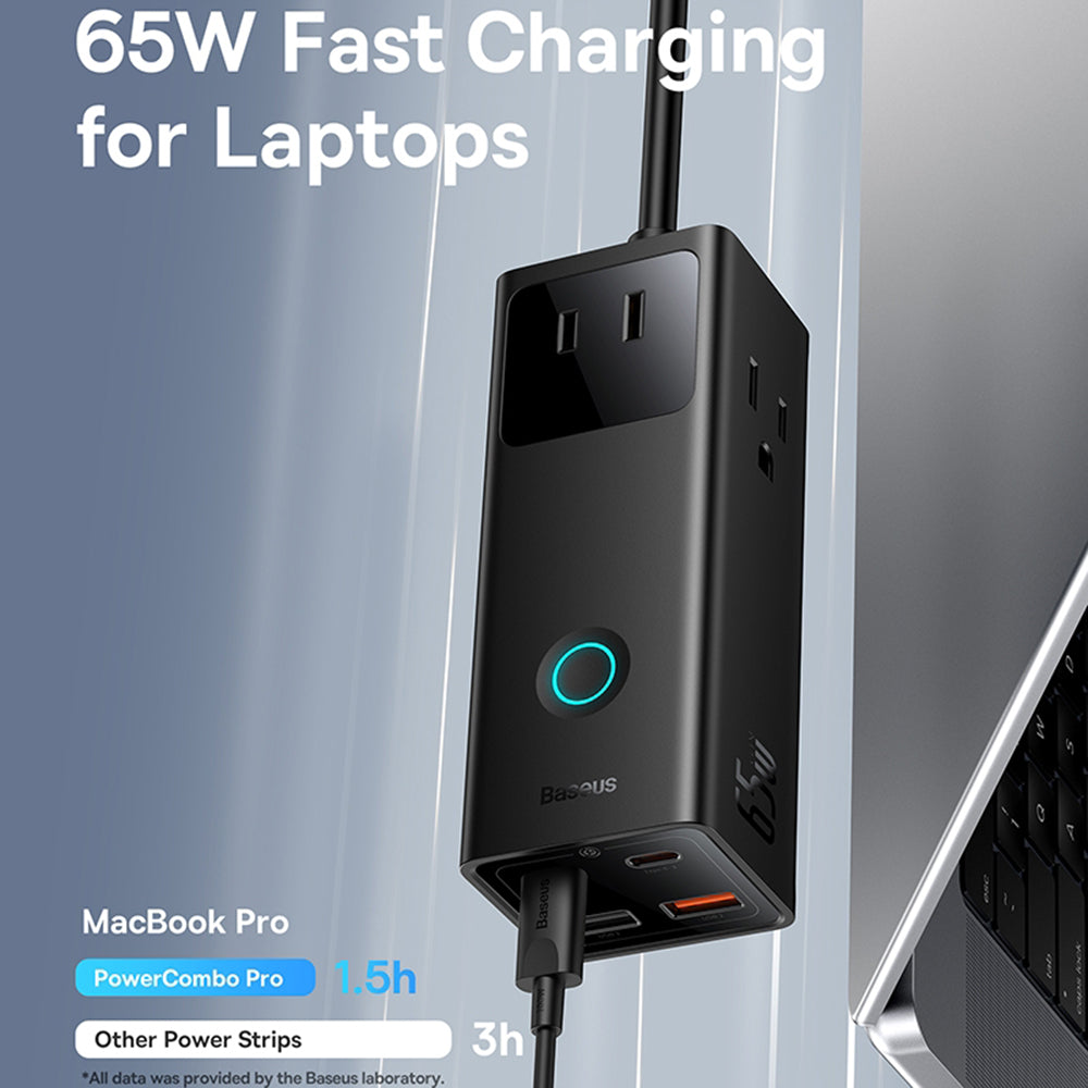 Baseus PowerCombo US Extension, 3 x Socket, Black PSLA020101