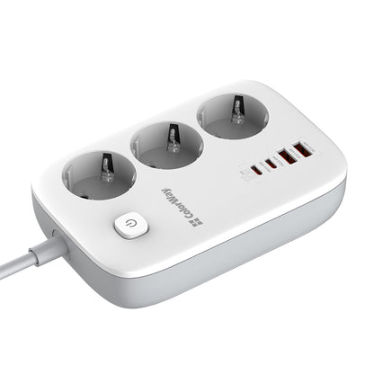 Prodlužovací kabel ColorWay, 3 x Schuko, Bílý