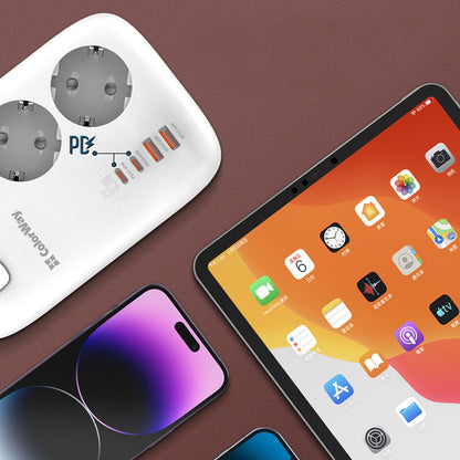 Prodlužovací kabel ColorWay, 3 x Schuko, Bílý