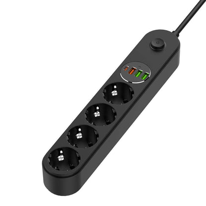 Prodlužovací kabel ColorWay, 4 x Schuko, Černý