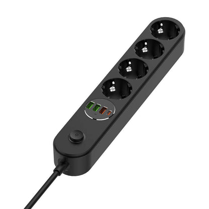 Prodlužovací kabel ColorWay, 4 x Schuko, Černý