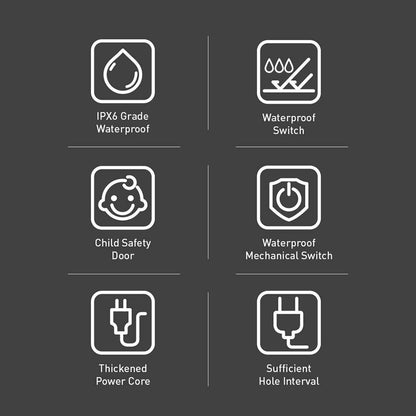 Prodlužovací kabel ColorWay, 6 x Schuko, Bílý