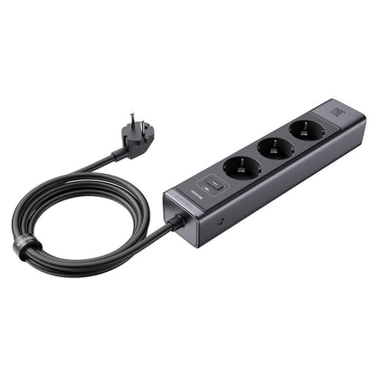 Prodlužovací kabel McDodo CH-0620, 3 x Schuko - 1 x USB-A - 2 x USB-C, černý