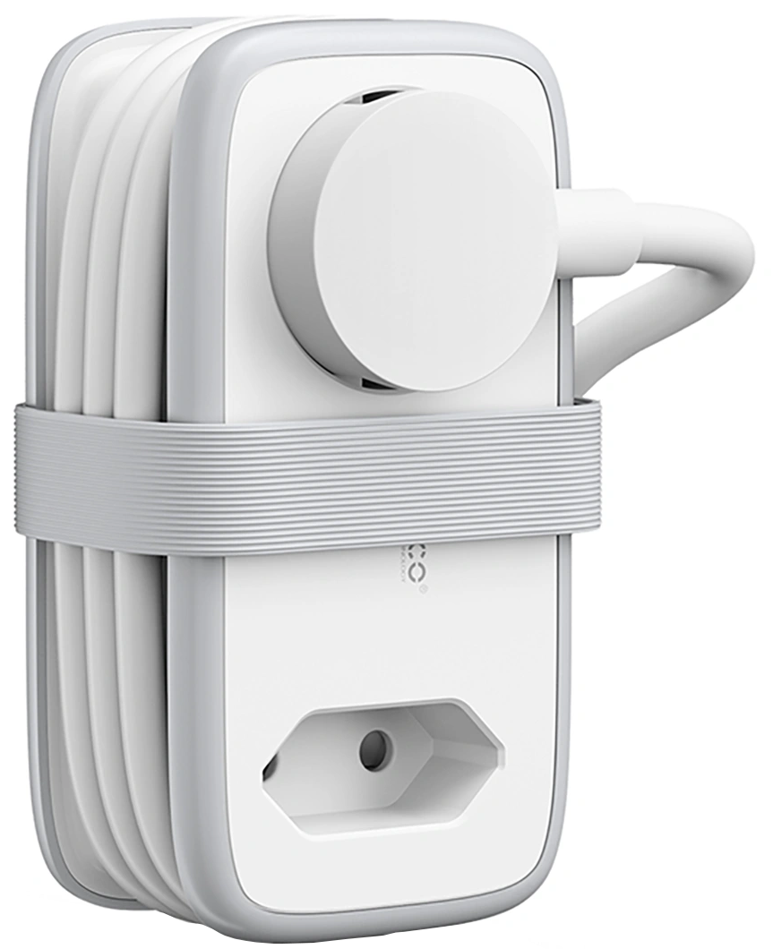 Prodlužovací kabel Orico APP, 1 x Schuko - 1 x zásuvka - 2 x USB-A - 1 x USB-C, bílá šedá