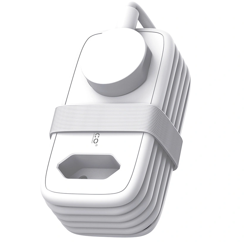 Prodlužovací kabel Orico APP, 1 x Schuko - 1 x zásuvka - 2 x USB-A - 1 x USB-C, bílá šedá