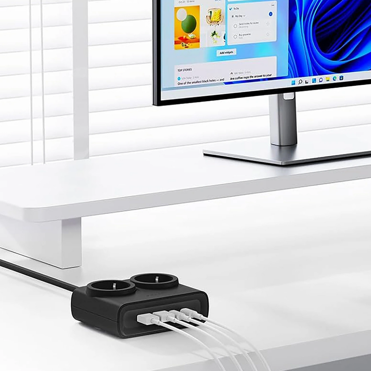 Prodlužovací kabel Orico PDC25, 2 x Schuko - 2 x USB-A - 2 x USB-C, černý