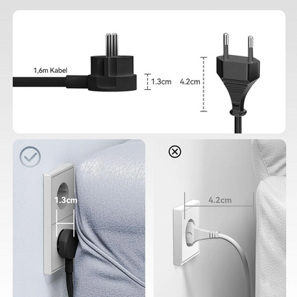 Prodlužovací kabel Orico PDC25, 2 x Schuko - 2 x USB-A - 2 x USB-C, černý