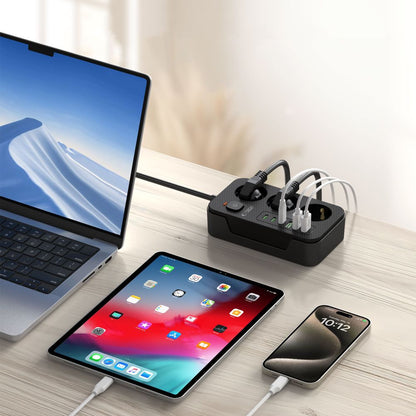 Prodlužovací kabel Tech-Protect PC3X6, 3 x Schuko, Černý