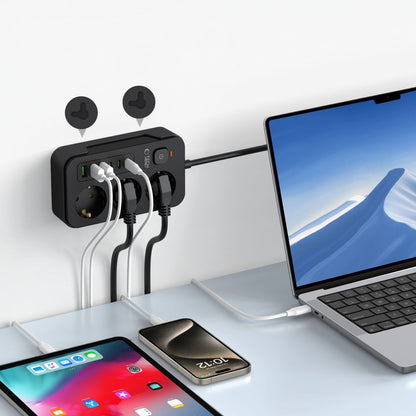 Prodlužovací kabel Tech-Protect PC3X6, 3 x Schuko, Černý