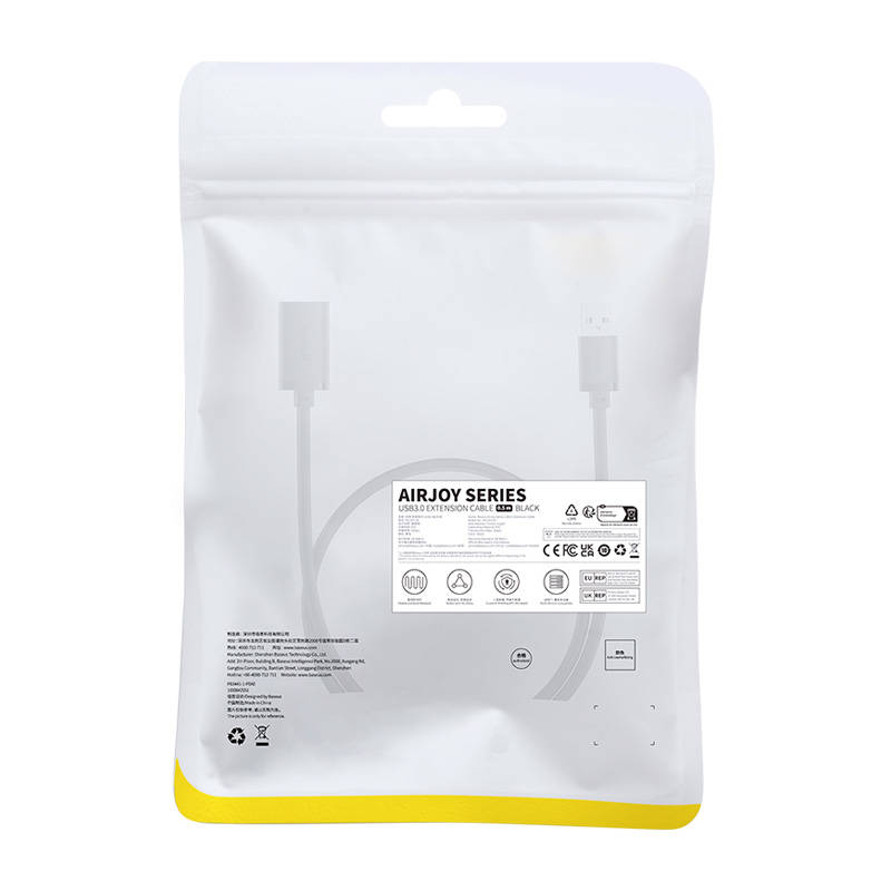 Prodlužovací kabel USB 3.0 Baseus AirJoy Series, 0.5m, Černý B00631103111-01