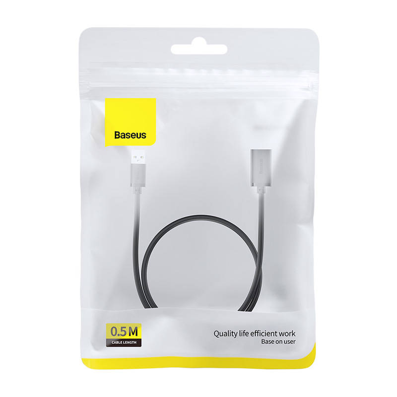 Prodlužovací kabel USB 3.0 Baseus AirJoy Series, 0.5m, Černý B00631103111-01