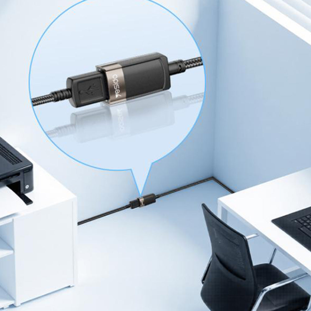 Prodlužovací kabel USB Yesido GS26, 1,5m, šedý