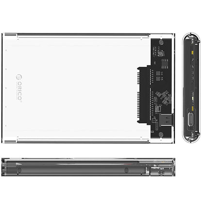 Rack Orico 2139C3 pro HDD / SSD SATA 2,5 palce, USB-C, Transparentní