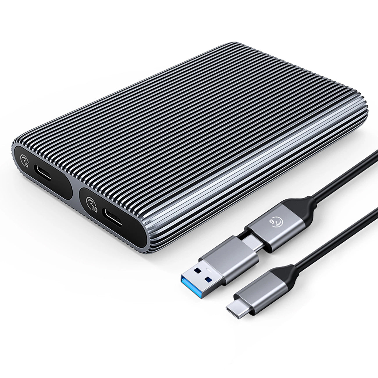 Orico AM2C3-2SN Dual Disk rack pro SSD M.2 NVMe, šedý