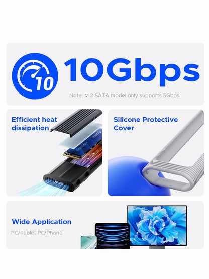 Rack Orico AXM2-G2 pro SSD M.2 NVMe, šedý
