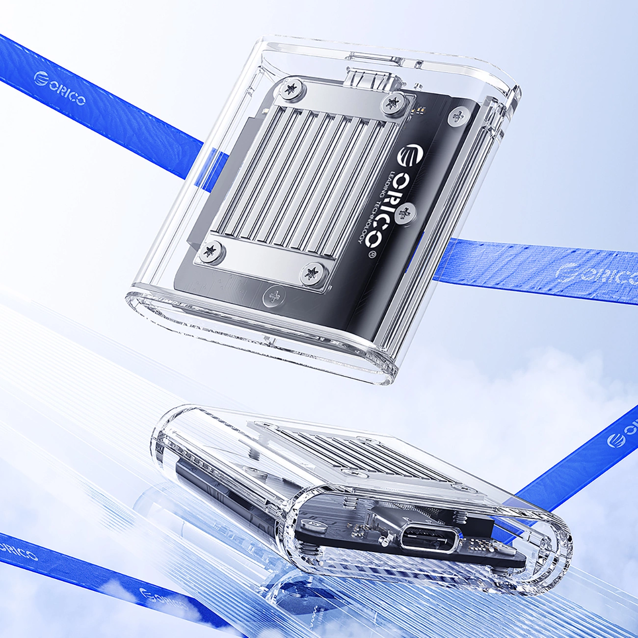 Orico TC20-M2-10G rámeček pro SSD M.2 NVMe 2230, průhledný