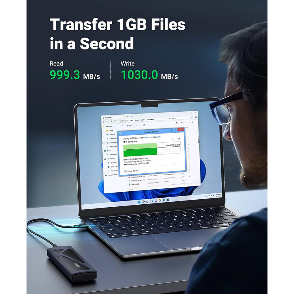 Rack UGREEN CM578 pro SSD M.2 NVMe, šedý