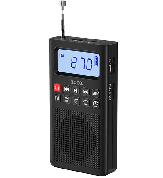 Přenosné rádio HOCO HI51, černé