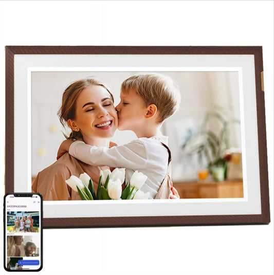 Digitální fotorámeček Arzopa D10, hnědý