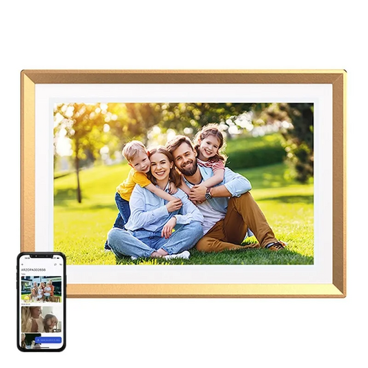 Digitální fotorámeček Arzopa D10, zlatý, znovu zabalený