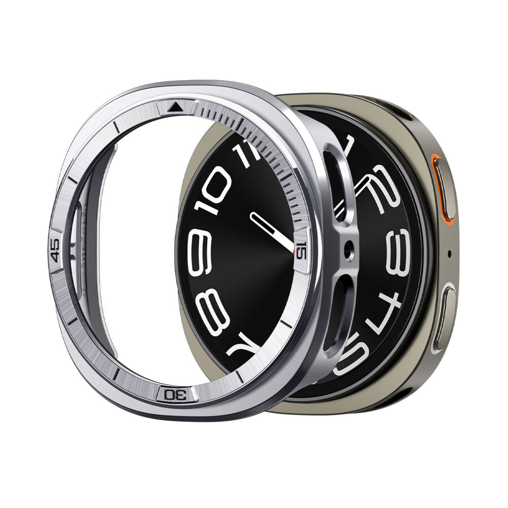 Ochranný rámek Spigen Tune Pro Pilot pro Samsung Galaxy Watch8 44mm, Stříbrný ACS10011