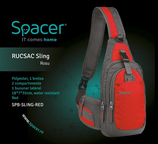 Batoh Spacer Sling pro tablet do max. 8 palců, červený