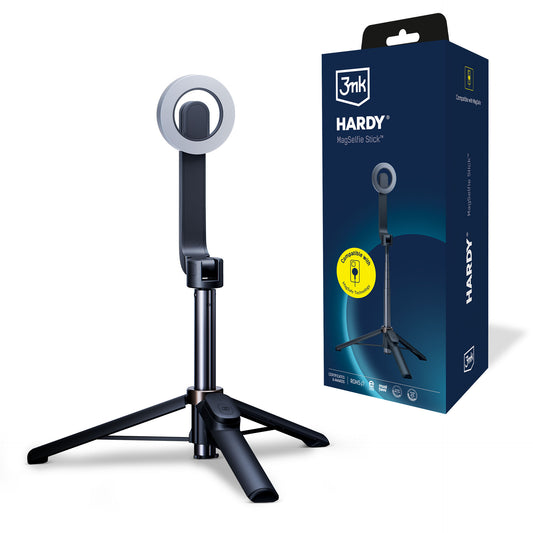 Selfie Stick Bluetooth 3MK Hardy MagSelfie, Univerzální, Černý