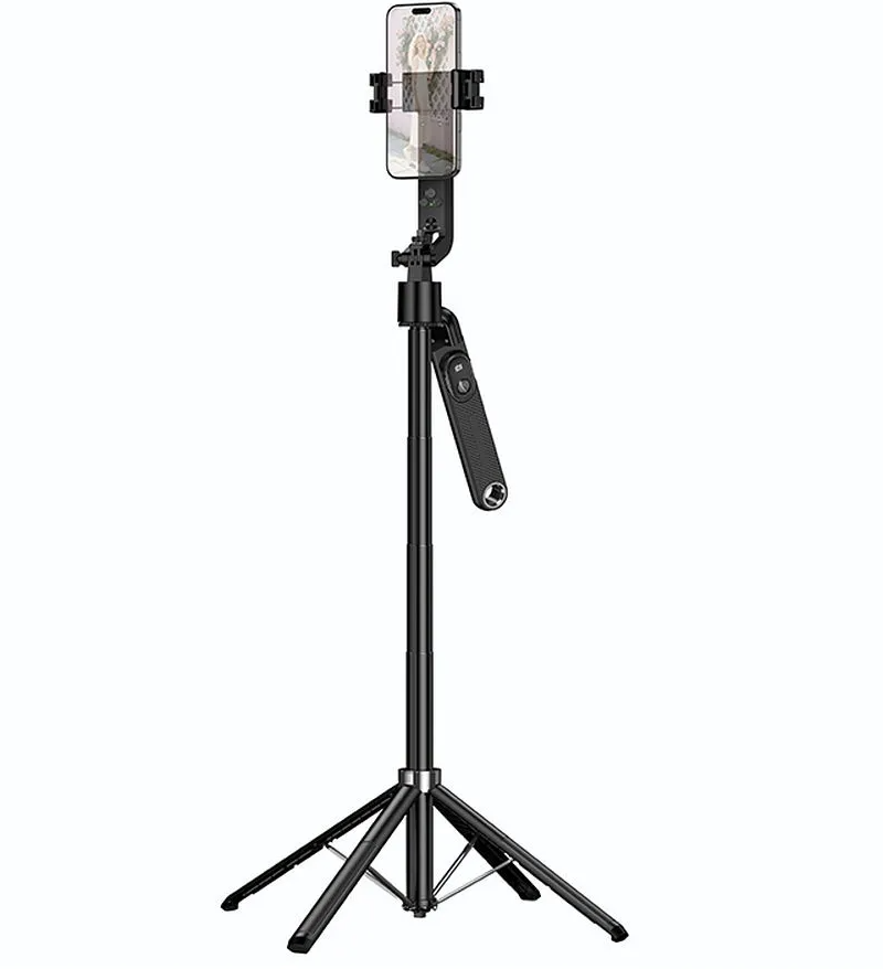 Selfie Stick Bluetooth HOCO K32 Face Tracking, 4.5inch - 7inch, Černý