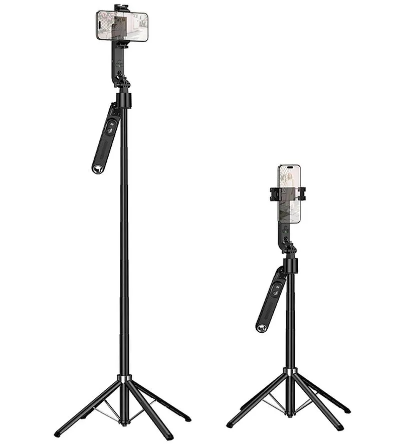 Selfie Stick Bluetooth HOCO K32 Face Tracking, 4.5inch - 7inch, Černý